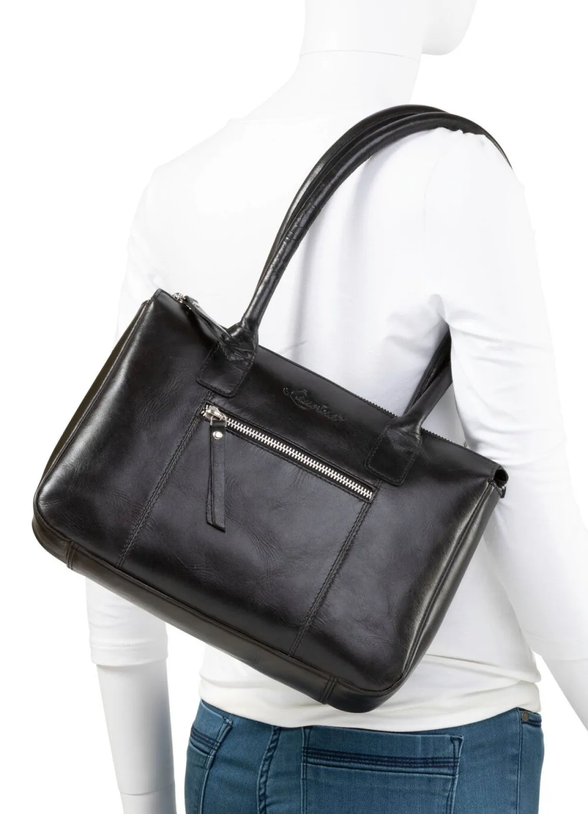 Best LAURINA , Tasche, Damen, aus Leder SCHWARZ