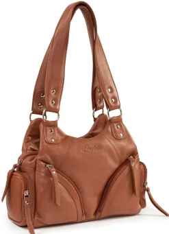 Discount LAURINA , Tasche, Damen, aus Leder COGNAC