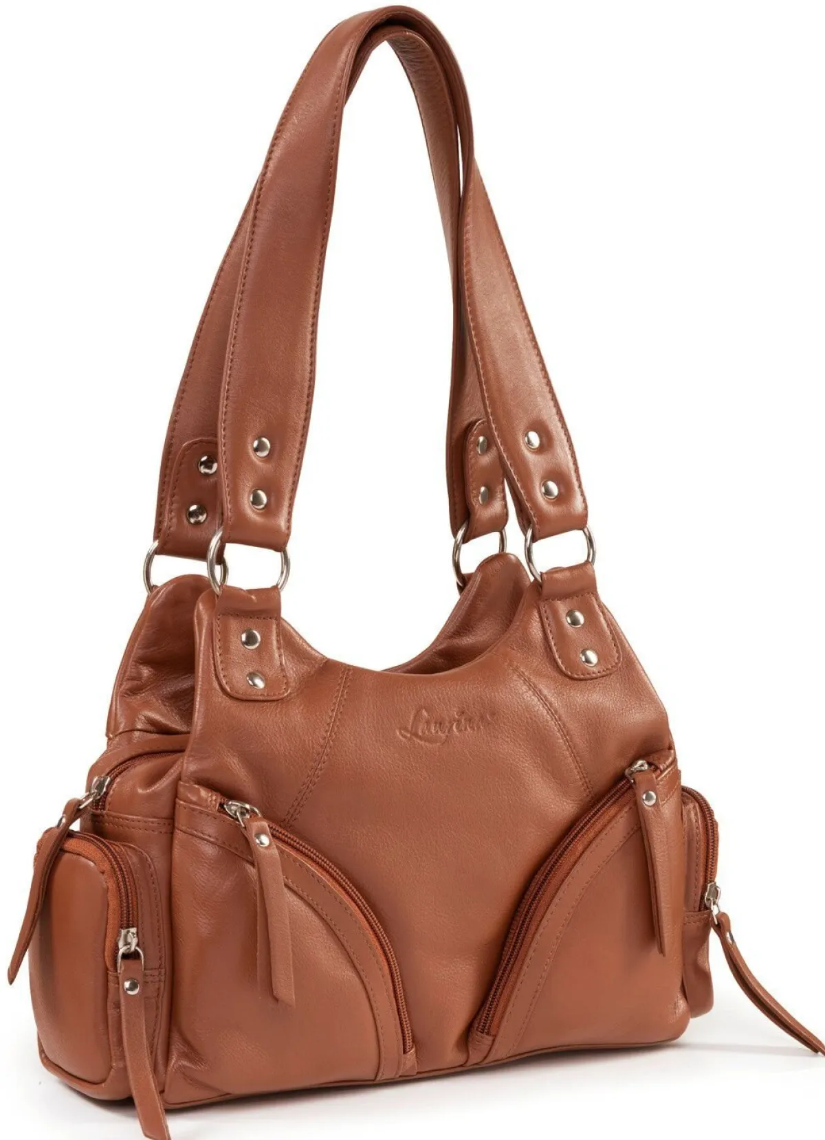 Discount LAURINA , Tasche, Damen, aus Leder COGNAC