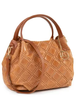 Outlet LAURINA , Tasche, Damen, mit abnehmbarem, verstellbarem Umhängeriemen COGNAC