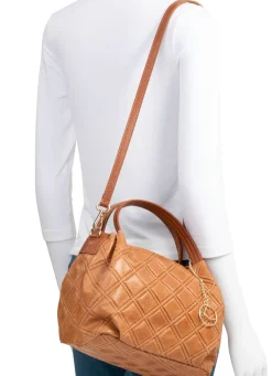 Outlet LAURINA , Tasche, Damen, mit abnehmbarem, verstellbarem Umhängeriemen COGNAC