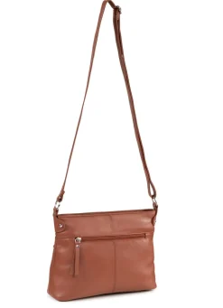 Discount LAURINA , Tasche, Damen, mit verstellbarem Umhängeriemen COGNAC