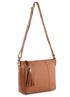 Discount LAURINA , Tasche, Damen, mit verstellbarem Umhängeriemen COGNAC