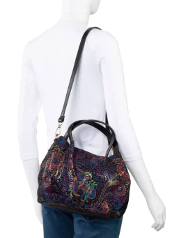Discount LAURINA , Tasche, Damen, mit abnehmbarem, verstellbarem Umhängeriemen SCHWARZ-BUNT