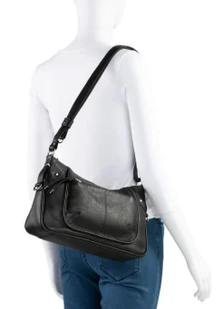 LAURINA , Tasche, Damen, mit verstellbarem Umhängeriemen SCHWARZ