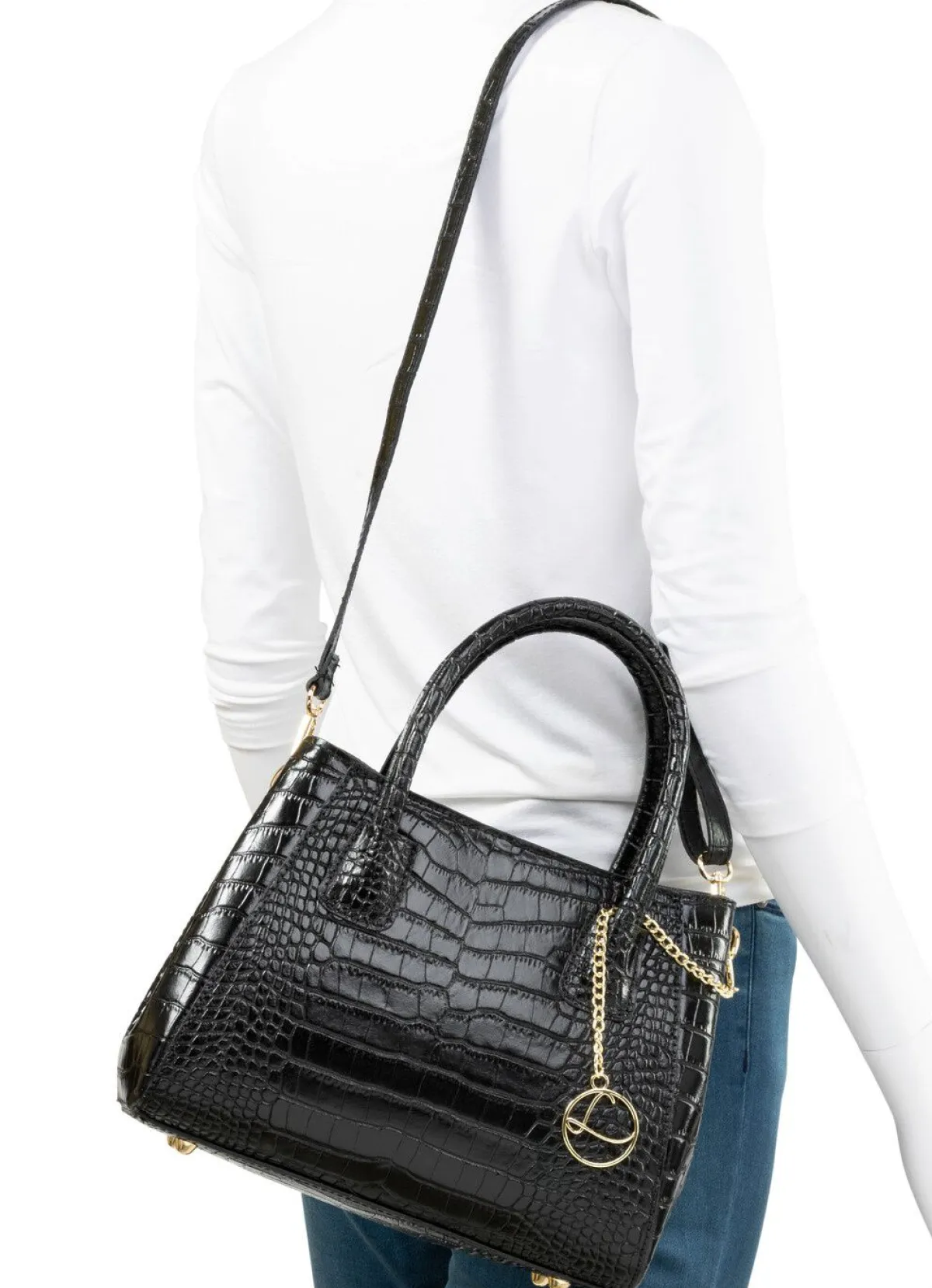 Discount LAURINA , Tasche, Damen, mit abnehmbarem, verstellbarem Umhängeriemen SCHWARZ