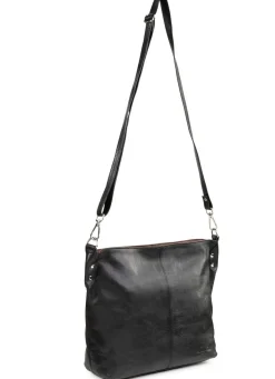 Outlet LAURINA , Tasche, Damen, mit verstellbarem Umhängeriemen SCHWARZ-MARONE