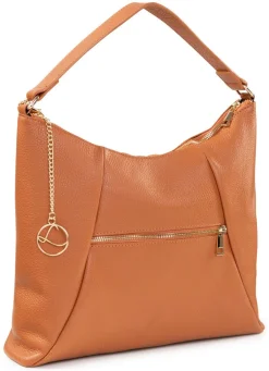 Outlet LAURINA , Tasche, Damen, mit abnehmbarem Umhängeriemen COGNAC