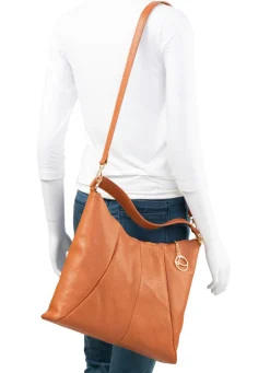 Outlet LAURINA , Tasche, Damen, mit abnehmbarem Umhängeriemen COGNAC