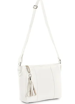 New LAURINA , Tasche, Damen, mit verstellbarem Umhängeriemen WEISS