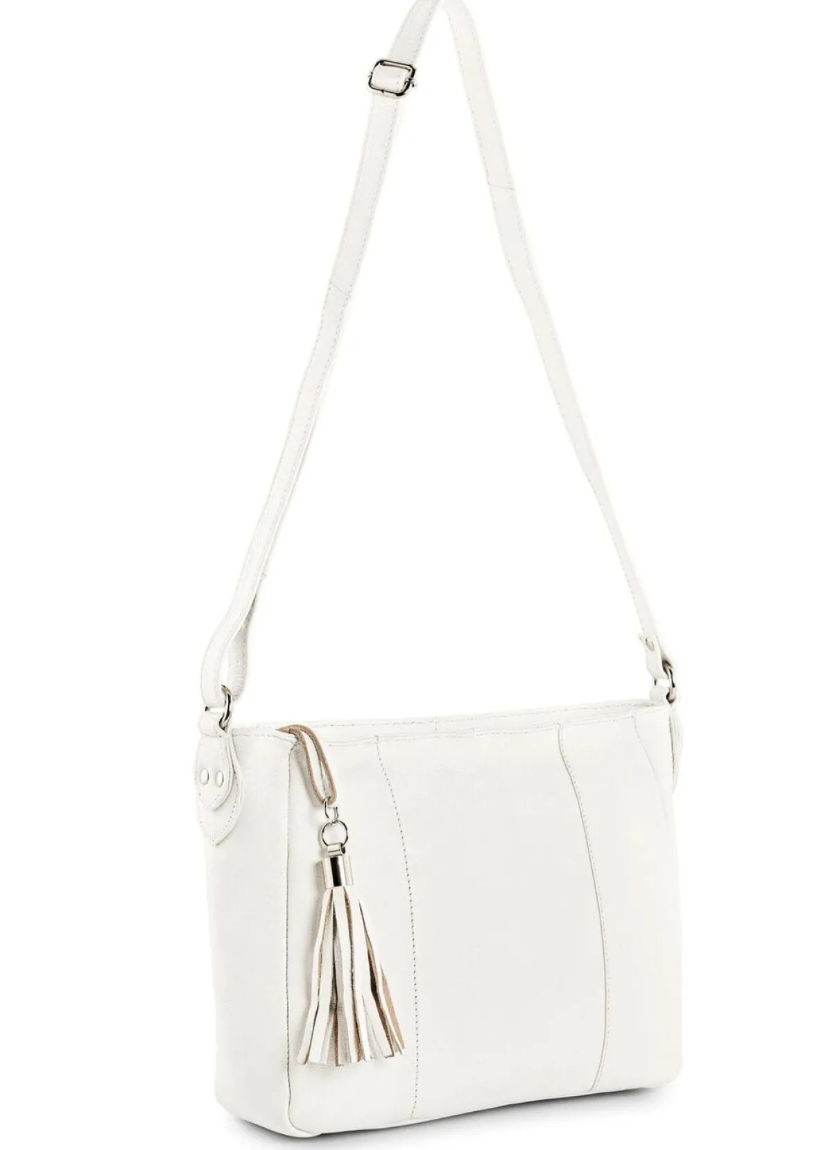 New LAURINA , Tasche, Damen, mit verstellbarem Umhängeriemen WEISS