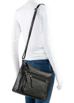 Outlet LAURINA , Tasche, Damen, mit verstellbarem Umhängeriemen SCHWARZ