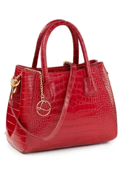 Discount LAURINA , Tasche, Damen, mit abnehmbarem, verstellbarem Umhängeriemen RUBINROT