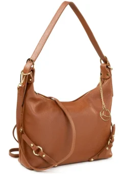 Best LAURINA , Tasche, Damen, mit abnehmbarem, verstellbarem Umhängeriemen COGNAC