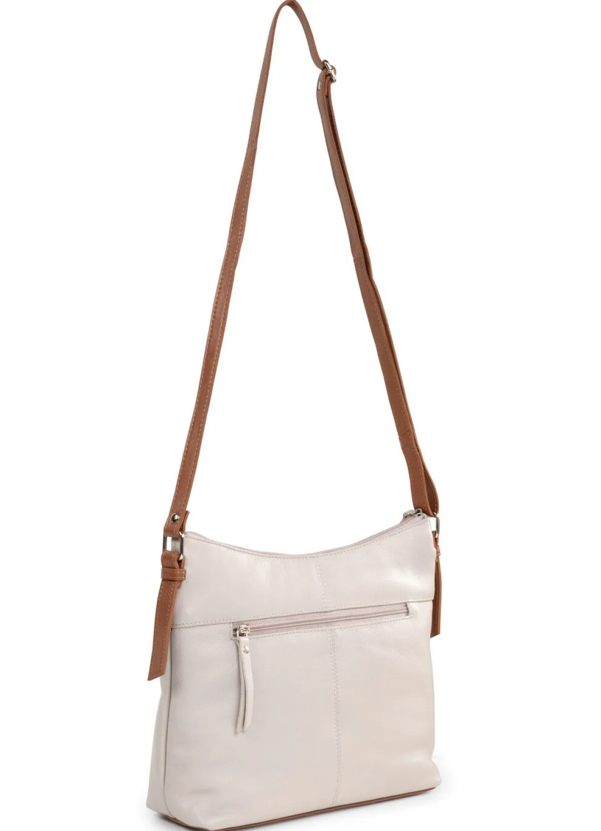 LAURINA , Tasche, Damen, mit verstellbarem Umhängeriemen KIESEL-COGNAC
