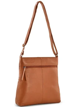 LAURINA , Tasche, Damen, mit verstellbarem Umhängeriemen COGNAC