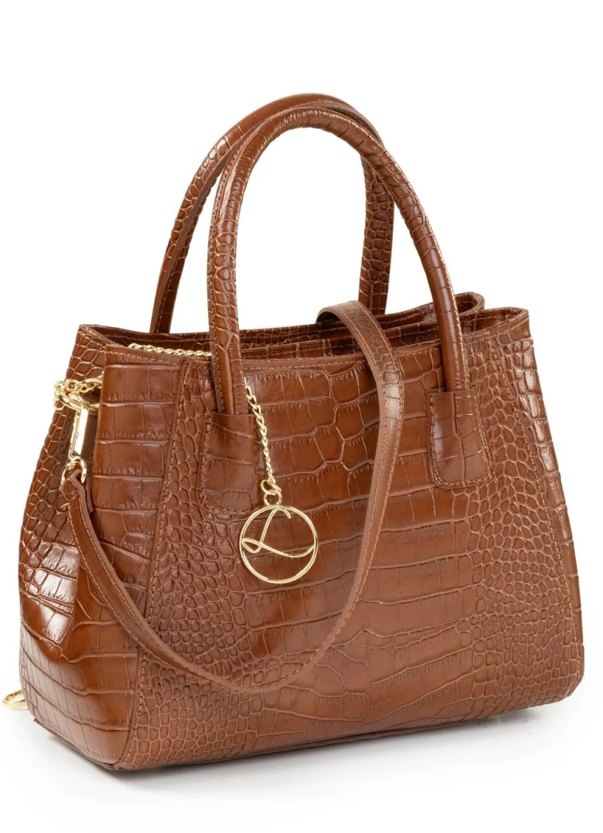 LAURINA , Tasche, Damen, mit abnehmbarem, verstellbarem Umhängeriemen COGNAC