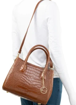 LAURINA , Tasche, Damen, mit abnehmbarem, verstellbarem Umhängeriemen COGNAC