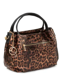 LAURINA , Tasche, Damen, mit abnehmbarem, verstellbarem Umhängeriemen SCHWARZ-BRONZE