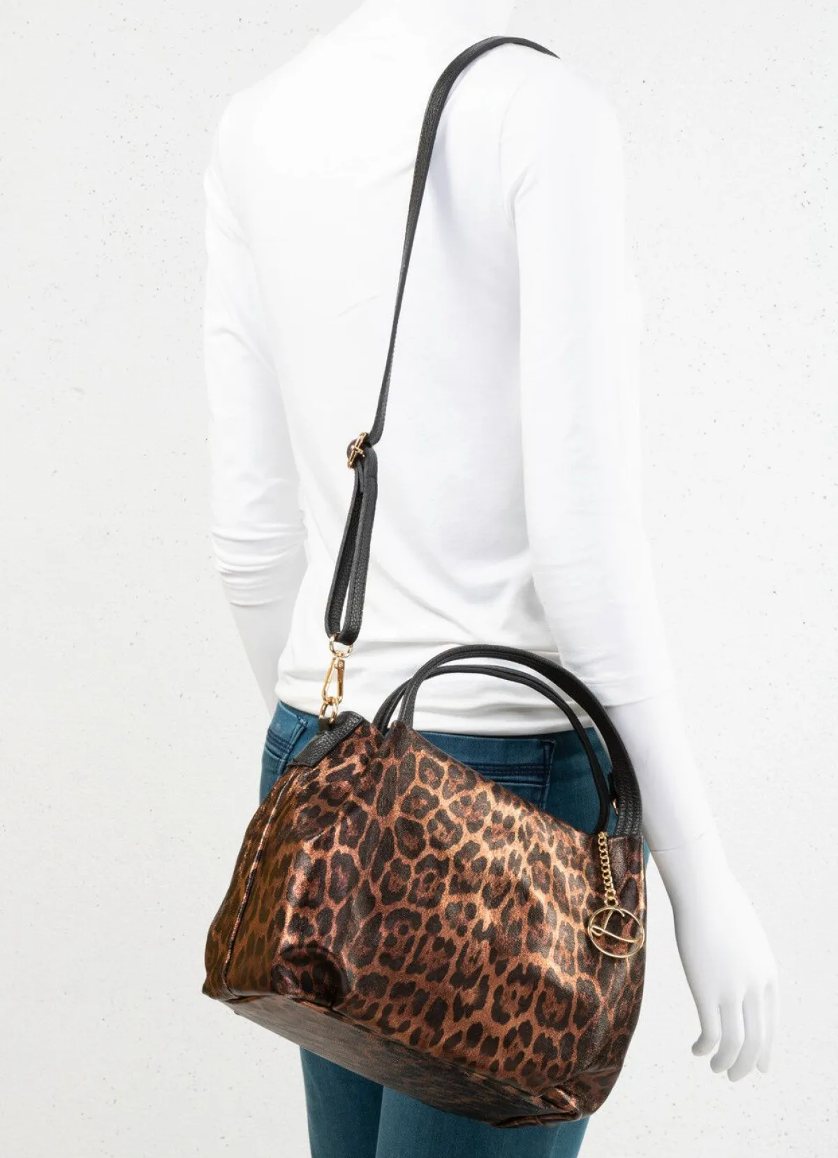 LAURINA , Tasche, Damen, mit abnehmbarem, verstellbarem Umhängeriemen SCHWARZ-BRONZE