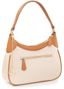 New LAURINA , Tasche, Damen, mit abnehmbarem, verstellbarem Umhängeriemen BEIGE-BRAUN