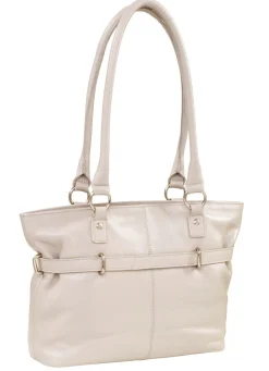 Clearance LAURINA , Tasche, Damen, mit abnehmbarem, verstellbarem Ziergurt KIESEL