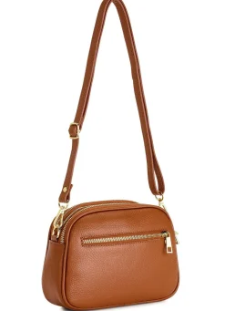 Online LAURINA , Tasche, Damen, mit abnehmbarem Umhängeriemen COGNAC