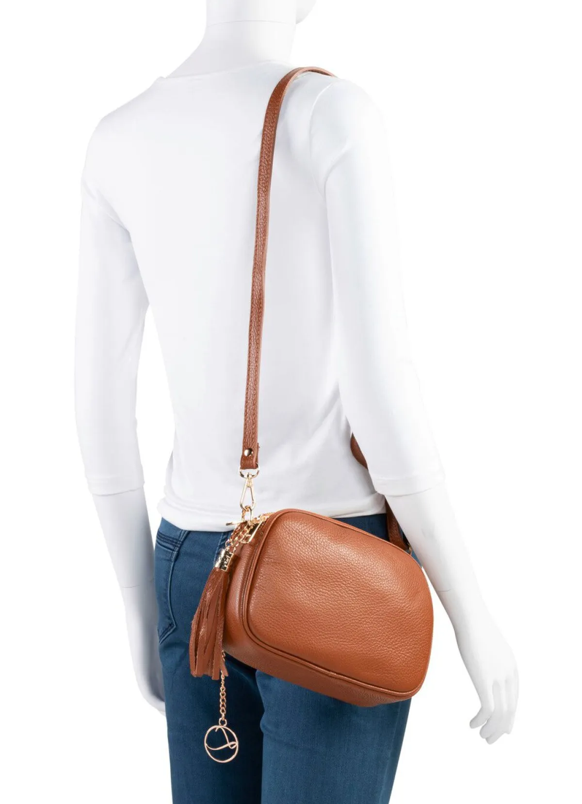 Online LAURINA , Tasche, Damen, mit abnehmbarem Umhängeriemen COGNAC