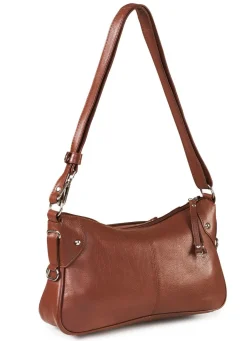Clearance LAURINA , Tasche, Damen, mit verstellbarem Umhängeriemen COGNAC