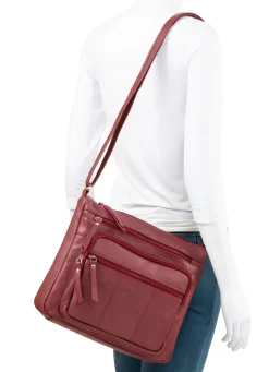 Best LAURINA , Tasche, Damen, mit verstellbarem Umhängeriemen BURGUND
