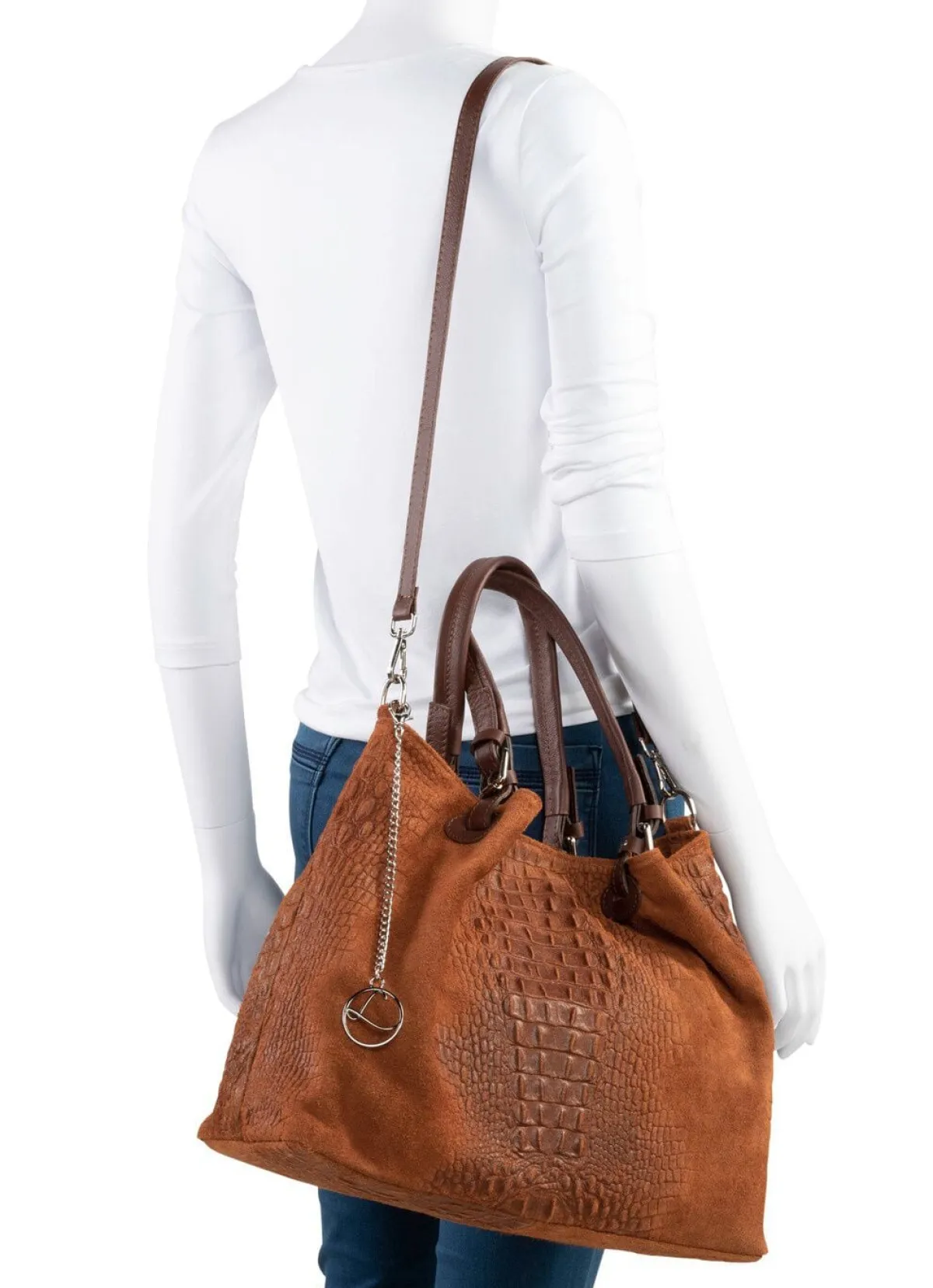 LAURINA , Tasche, Damen, mit abnehmbarem Umhängeriemen COGNAC