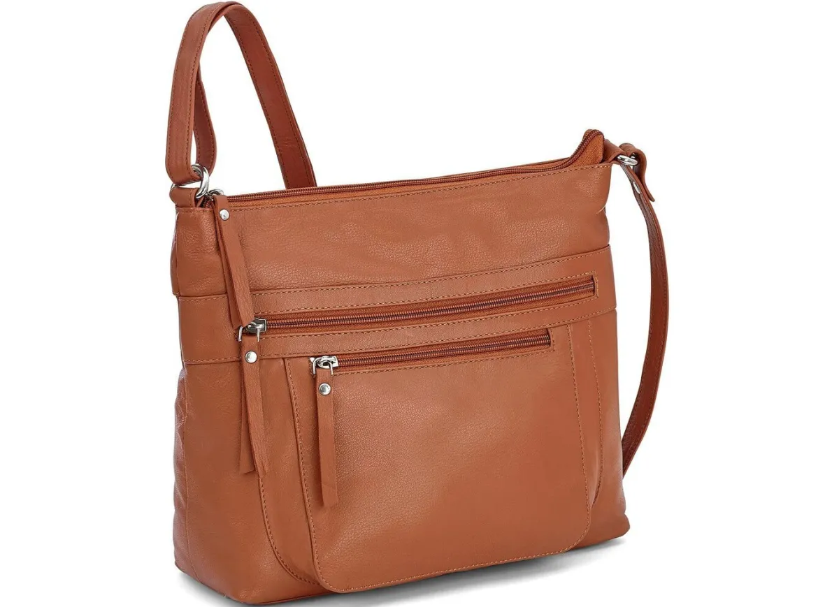 Best LAURINA , Tasche, Damen, mit verstellbarem Umhängeriemen COGNAC
