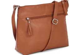 Best LAURINA , Tasche, Damen, mit verstellbarem Umhängeriemen COGNAC