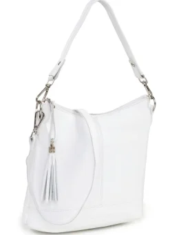 Outlet LAURINA , Tasche, Damen, mit verstellbarem, abnehmbarem Umhängeriemen WEISS