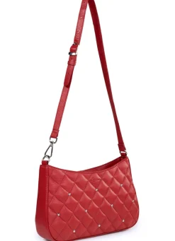 New LAURINA Tasche mit angesagter Steppung und Ziernieten ROT