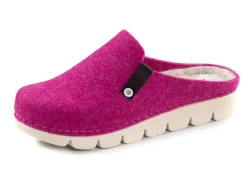 Discount LAURINA , trendige Damen-Hausschuhe, Weite G, aus Wollfilz PINK