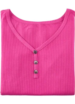 Discount BADER Laurina Trägershirt mit Zierknopfleiste PINK