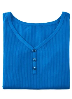 Best BADER Laurina Trägershirt mit Zierknopfleiste ROYALBLAU