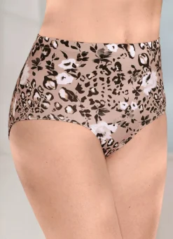 Online LAURINA Viererpack Slips mit hübschem Druckdessin CAPPUCCINO-SCHWARZ-WEISS
