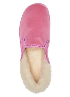 Online LAURINA , warme Damen-Hausschuhe, mit Gummizug ROSA