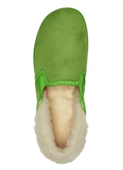 Best LAURINA , warme Damen-Hausschuhe, mit Gummizug GRÜN