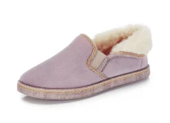 Best LAURINA , warme Damen-Hausschuhe, mit Gummizug FLIEDER
