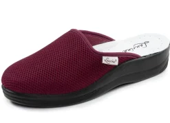 Discount BADER Laurina, Zweierpack, klassische Damen-Hausschuhe, Weite G, aus Mesh-Material 1X BORDEAUX, 1X SCHWARZ