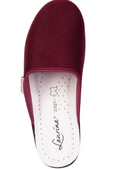 Discount BADER Laurina, Zweierpack, klassische Damen-Hausschuhe, Weite G, aus Mesh-Material 1X BORDEAUX, 1X SCHWARZ