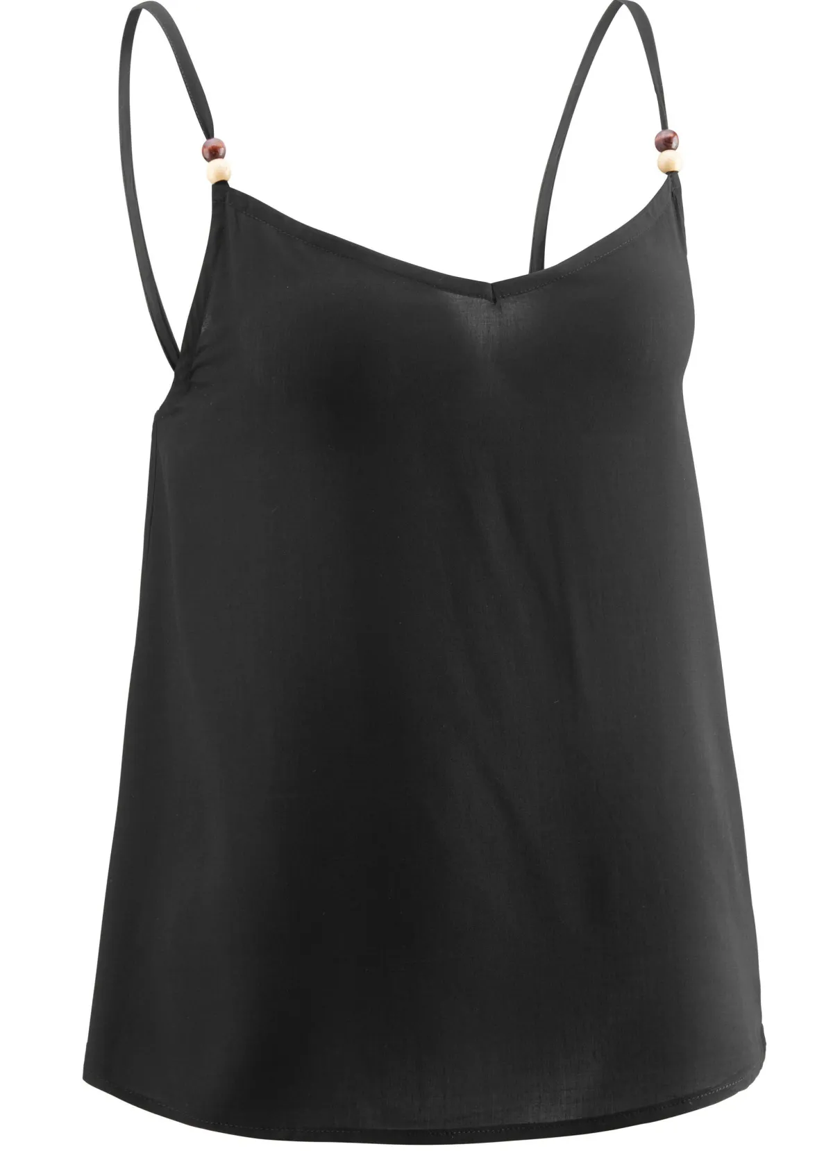 BADER Laurina Zweierpack Tops mit Spaghettiträgern 1x schwarz, 1x ecru
