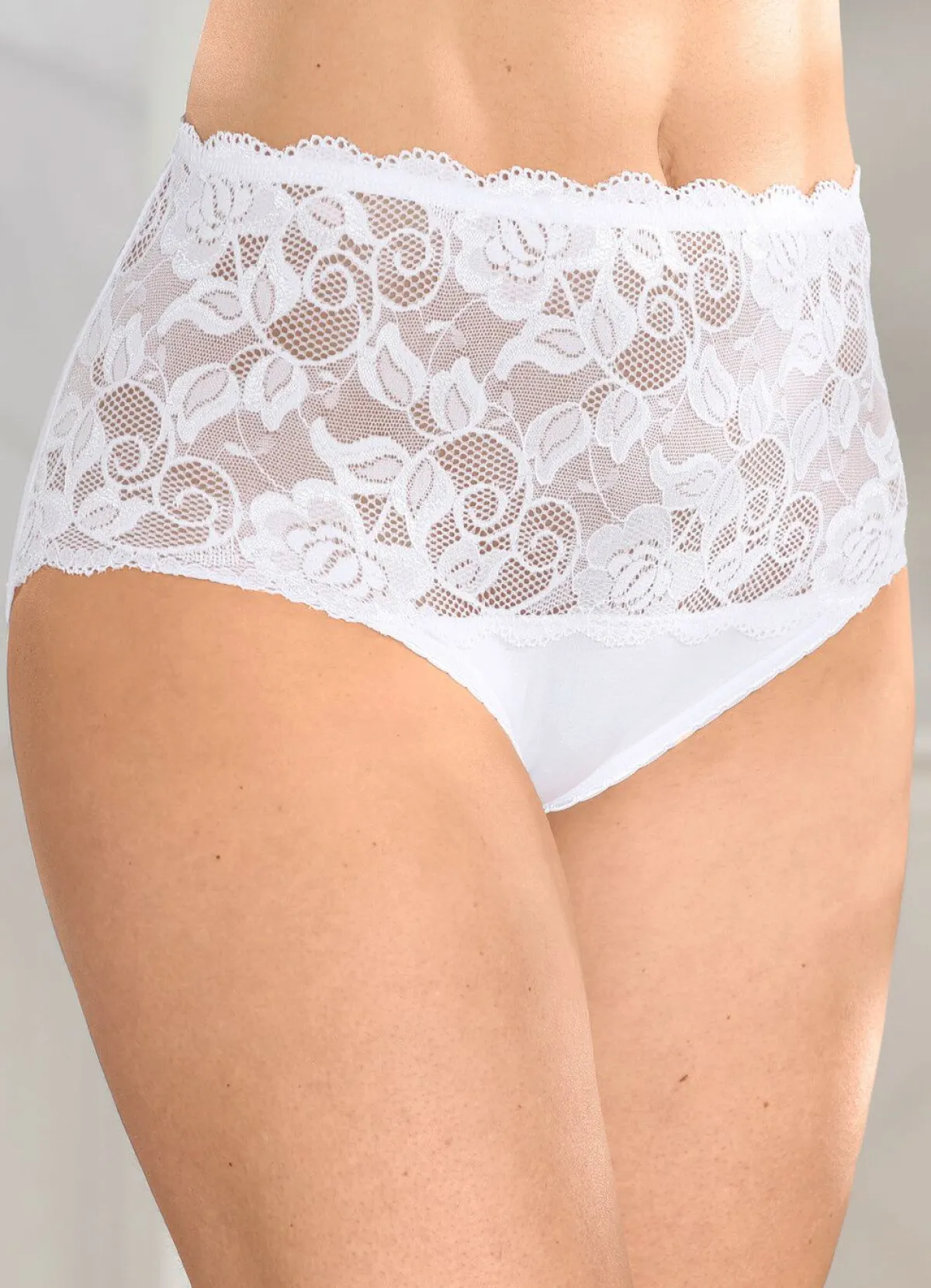Online LAURINA Viererpack Slips mit Elastikspitze WEISS