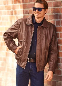Online BADER Lederblouson in 3 Farben COGNAC