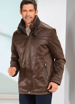 Hot BADER Lederimitatjacke ANTIKBRAUN