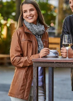 Clearance BADER Lederjacke mit einer Innentasche ANTIK HASELNUSS