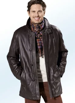 BADER Lederjacke mit Reißverschluss-Doppeltaschen BORDEAUX